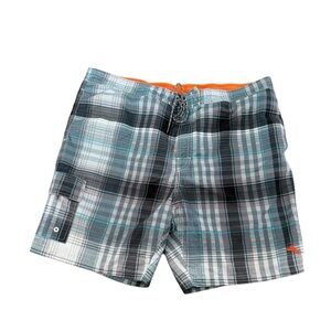 Tommy Bahama Men’s Size XXL Plaid Swim Trunks Shorts Lined
